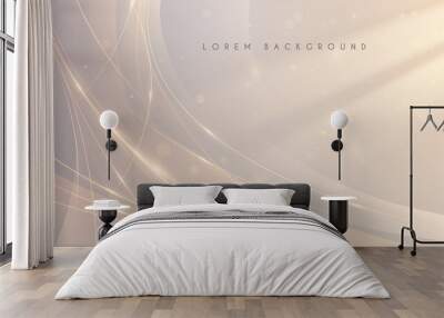 abstract soft golden lines background Wall mural