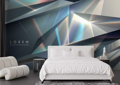 Abstract srystal or glass color lights background Wall mural