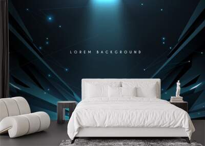 Abstract technology shapes and light background Wall mural