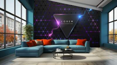 Abstract triangle background with lightning effect Wall mural