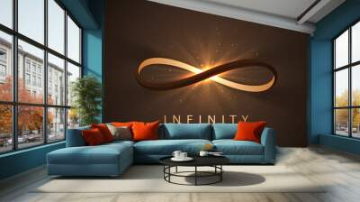 Infinity sign with light effect Wall mural