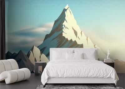 mountain illustration Wall mural