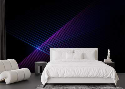 Neon color cross lines background Wall mural