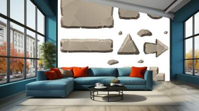 Stone game design elements Wall mural