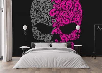 vintage skull Wall mural