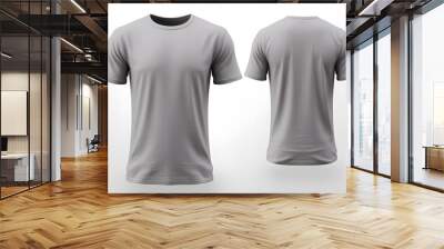 Mockup of a grey t-shirt on a white background Wall mural