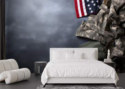 Stock image of veterans day theme in back background Wall mural