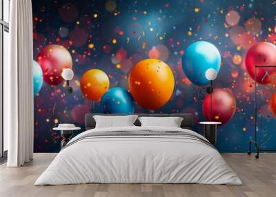 Vibrant 4K Wallpaper for Birthday Party Greeting Cards and Business Backgrounds Wall mural