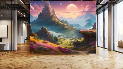 Hyper Realistic Fantastic Surreal Landscape Wall mural