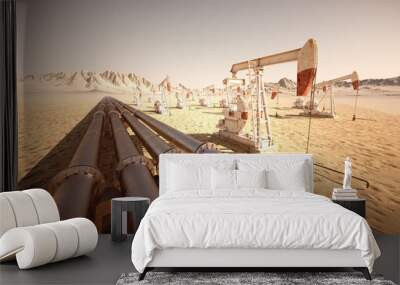 Oil Pump Jack. Wall mural