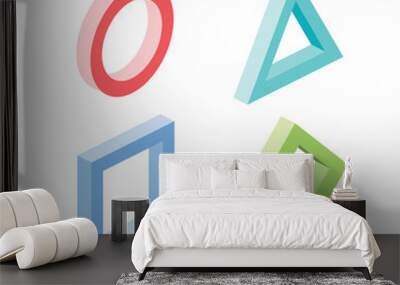 Vector 3d isometric color icon new flat style. Creative illustration, idea for infographics. Wall mural