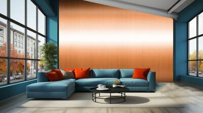 Copper brushed metal. Banner background texture Wall mural