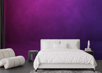 Empty black and purple concrete interior background banner Wall mural