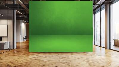 Empty green concrete interior background Wall mural