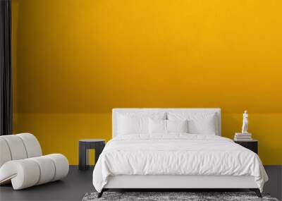 Empty yellow concrete interior background banner Wall mural