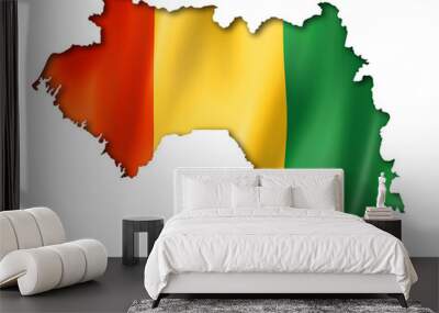 Guinean flag map Wall mural