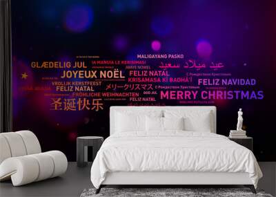 Merry Christmas card from the world Wall mural