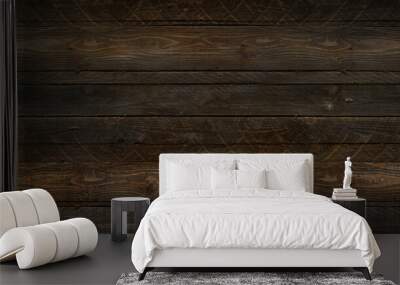 Old black wood texture background Wall mural