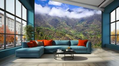 Paul Valley landscape in Santo Antao island, Cape Verde Wall mural