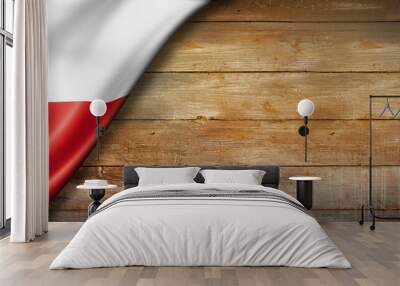 Texas flag on old wood wall banner, USA Wall mural