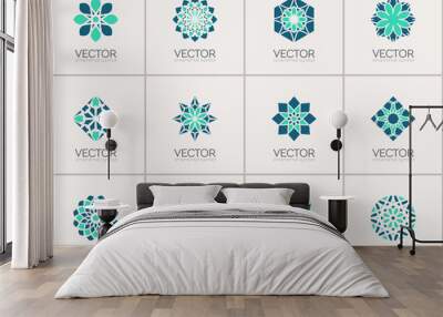 Vector geometric symbols Wall mural