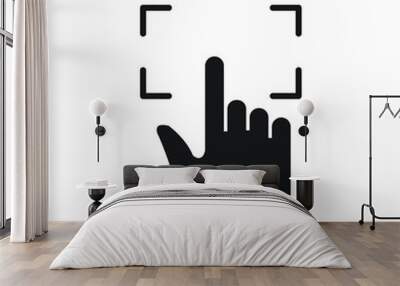 touch screen vector silhouette for website symbol icon Wall mural