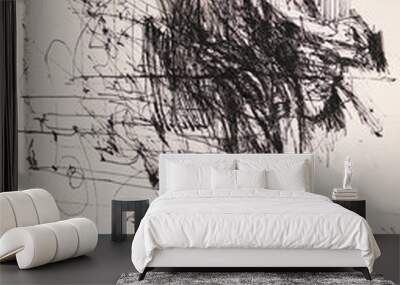 abstract ink design Wall mural