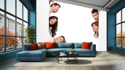 friends advertising looking at each other Wall mural