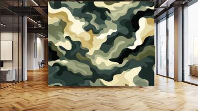 camouflage seamless pattern Wall mural