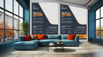 Vector illustration, a real estate flyer template can be used for all your needs, suitable for all property-related businesses Wall mural