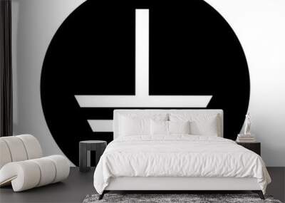 vector electrical grounding icon with simple design. ground icon Wall mural