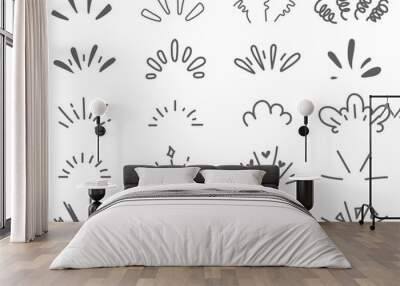 line move effect  surprize pop art clipart  Wall mural