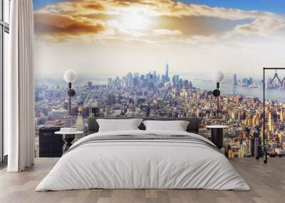 Panoramic view of Manhattan. Wall mural