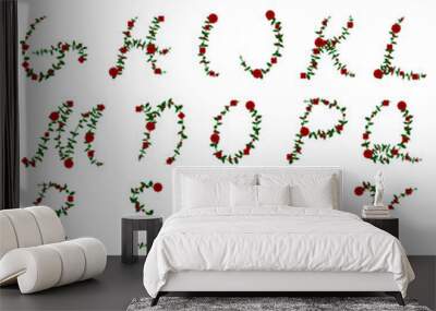 rose alphabet Wall mural