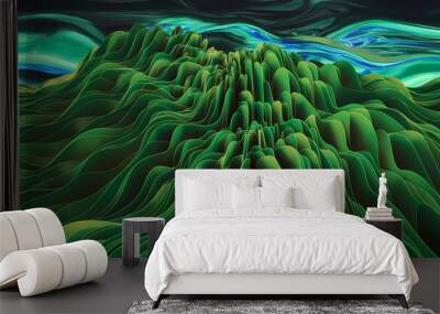 Emerald green abstract background  Wall mural