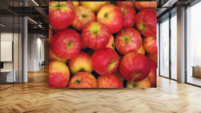 Rich harvest of ripe sweet red apples Wall mural