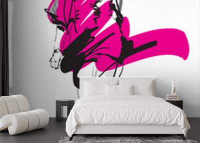 fashion model. sketch. vector illustration Wall mural