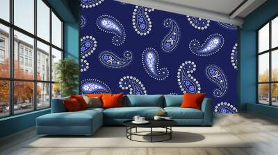 Cute and simple paisley seamless pattern, Wall mural