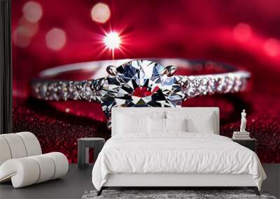 Shine bright diamond jewelry ring Wall mural