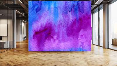 vecto liquid watercolor blue and purple background Wall mural