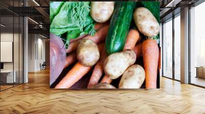 fresh vegetables on market Wall mural