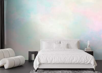 Abstract brush painted watercolor background with watercolor stains, Bright multicolor background with pink and blue colors for wallpaper, decoration, card, graphics design and web design. Wall mural