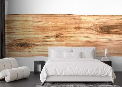 Watercolor illustration of wood texture, wooden planks isolated. Handmade. Wall mural