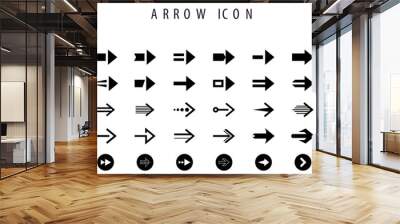 arrow icon pack - arrow icons are simple outline and solid stylized and different from the usual arrows. icon element for web Wall mural