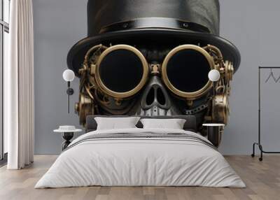 steampunk gas mask Wall mural