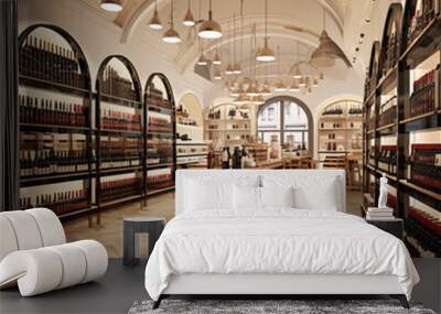 Luxury wine store. Wall mural