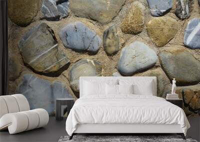 Stones and sand background, rock texture Wall mural