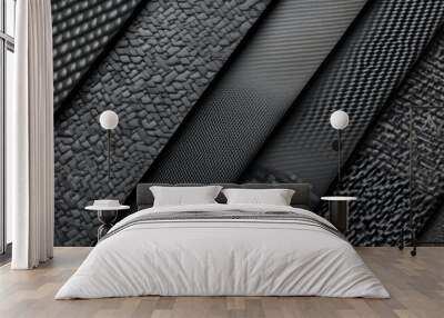 Textured Black Materials Wall mural