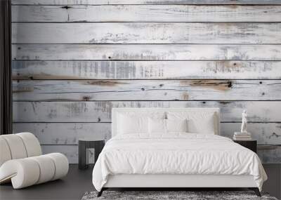 white washed old wood background, wooden abstract texture pieces Wall mural