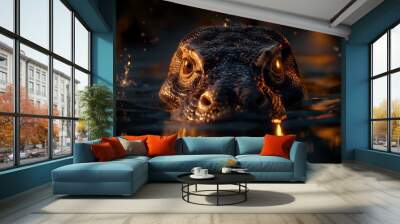 Komodo Dragon in natural environment Wall mural